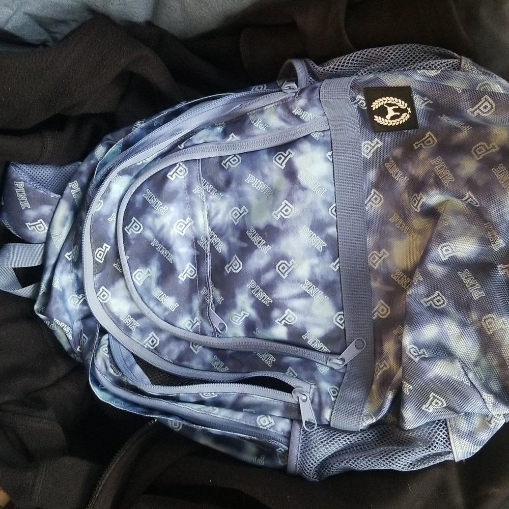 Victoria Secret PINK Blue Tie dye backpack